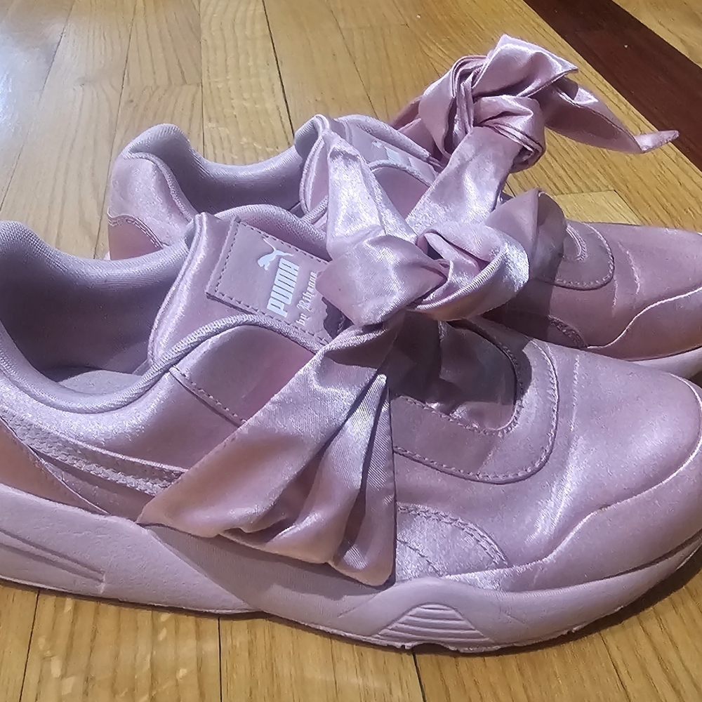 Fenty x Puma Satin Pink Bow Shoes